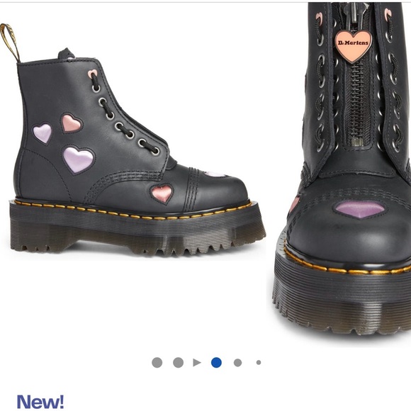 Dr martens NWT Air Wair Sinclair heart black lapstone and satin Lux boots . 8 - Picture 4 of 16